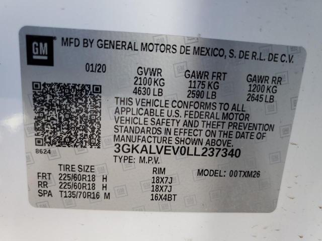 Photo 10 from auction – 2020 GMC TERRAIN SL with VIN 3GKALVEV0LL237340