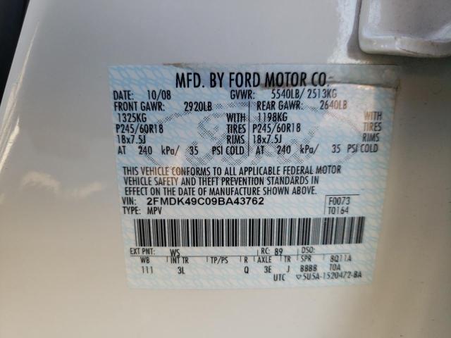 Photo 10 from auction – 2009 FORD EDGE LIMIT with VIN 2FMDK49C09BA43762