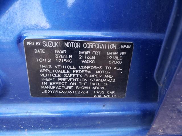Photo 10 from auction – 2013 SUZUKI SX4 LE with VIN JS2YC5A32D6102764