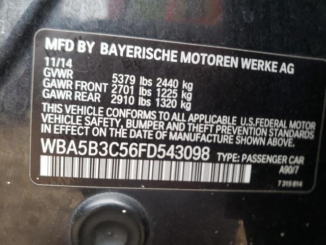Photo 10 from auction – 2015 BMW 535 XI with VIN WBA5B3C56FD543098