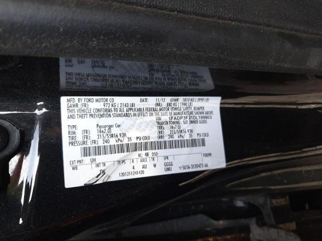 Photo 10 from auction – 2013 FORD FOCUS SE with VIN 1FADP3F21DL199903
