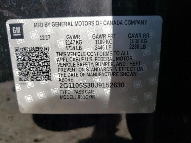 Photo 10 from auction – 2018 CHEVROLET IMPALA LT with VIN 2G1105S30J9152630