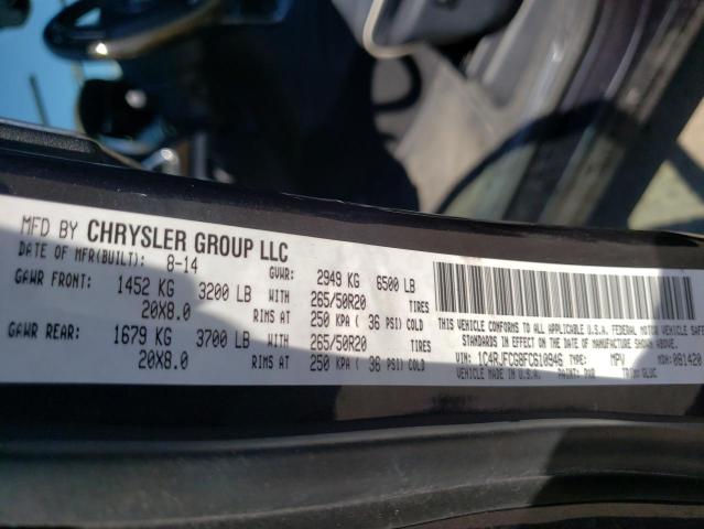 Photo 10 from auction – 2015 JEEP GRAND CHER with VIN 1C4RJFCG8FC610946