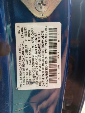 Photo 10 from auction – 2014 HONDA CIVIC EX with VIN 2HGFB2F82EH560166