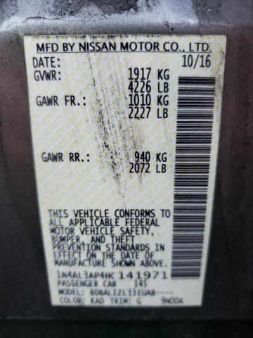 Photo 10 from auction – 2017 NISSAN ALTIMA 2.5 with VIN 1N4AL3AP4HC141971
