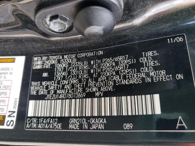 Photo 10 from auction – 2007 TOYOTA 4RUNNER SR with VIN JTEZU14R078073869