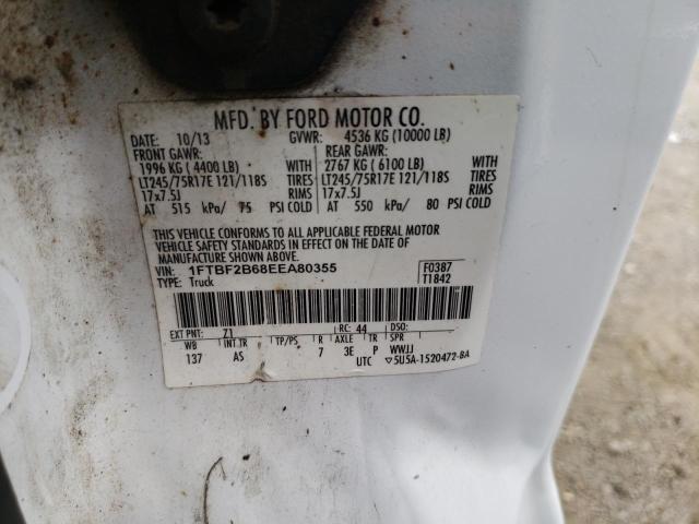 Photo 10 from auction – 2014 FORD F250 SUPER with VIN 1FTBF2B68EEA80355