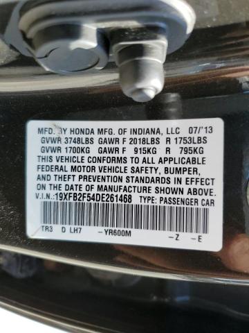 Photo 10 from auction – 2013 HONDA CIVIC LX with VIN 19XFB2F54DE261468