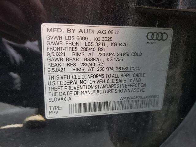Zdjęcie 10 z aukcji – 2018 AUDI Q7 PRESTIG z VIN WA1VAAF79JD008552