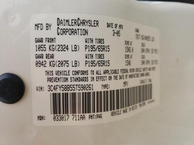 Photo 10 from auction – 2005 CHRYSLER PT CRUISER with VIN 3C4FY58B55T590261