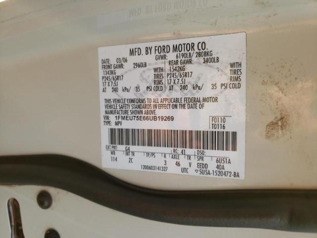 Photo 10 from auction – 2006 FORD EXPLORER L with VIN 1FMEU75E66UB19269