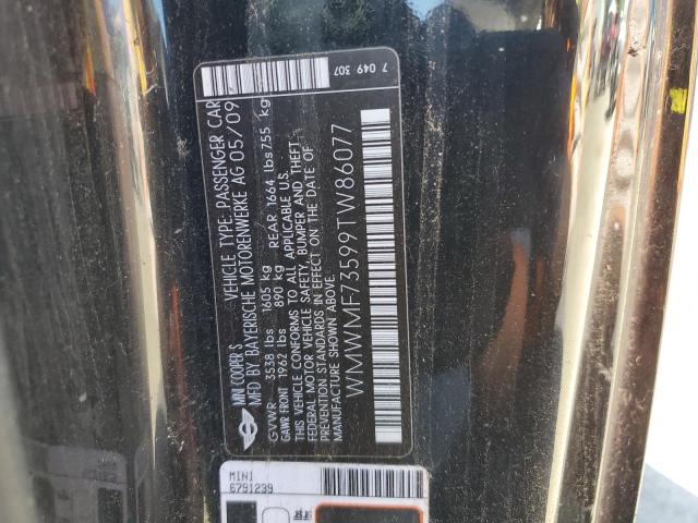 Photo 10 from auction – 2009 MINI COOPER S with VIN WMWMF73599TW86077