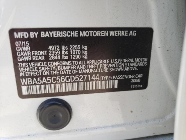 Photo 10 from auction – 2016 BMW 528 I with VIN WBA5A5C56GD527144