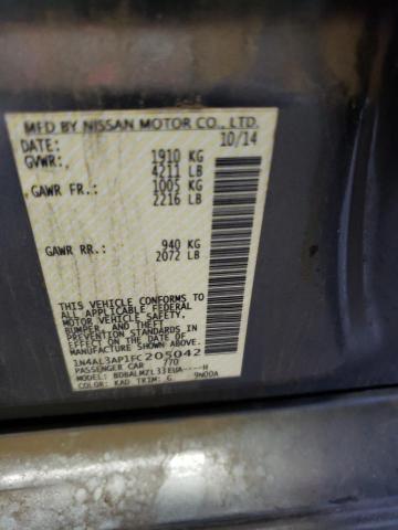 Photo 10 from auction – 2015 NISSAN ALTIMA 2.5 with VIN 1N4AL3AP1FC205042