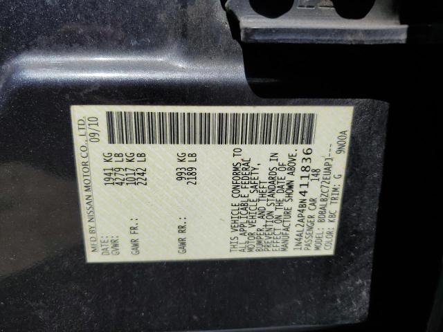 Photo 10 from auction – 2011 NISSAN ALTIMA BAS with VIN 1N4AL2AP4BN411836