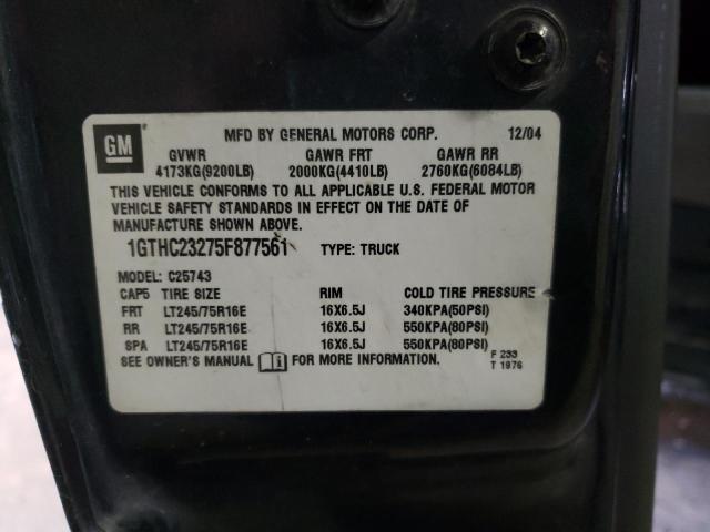 Photo 10 from auction – 2005 GMC SIERRA C25 with VIN 1GTHC23275F877561