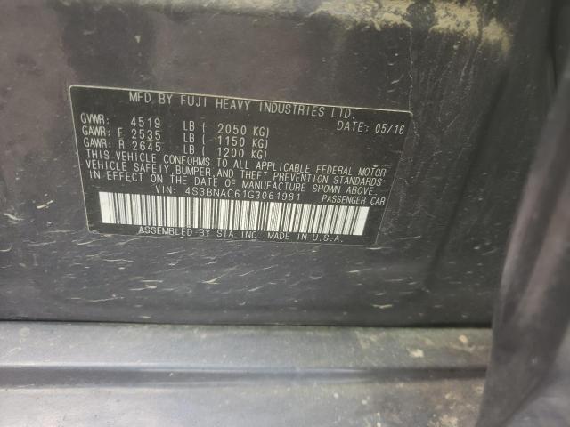 Photo 10 from auction – 2016 SUBARU LEGACY 2.5 with VIN 4S3BNAC61G3061981