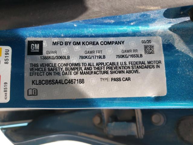 Photo 10 from auction – 2020 CHEVROLET SPARK LS with VIN KL8CB6SA4LC467188