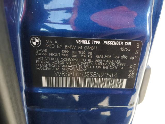 Photo 10 from auction – 1995 BMW M3 AUTOMAT with VIN WBSBF0328SEN91584