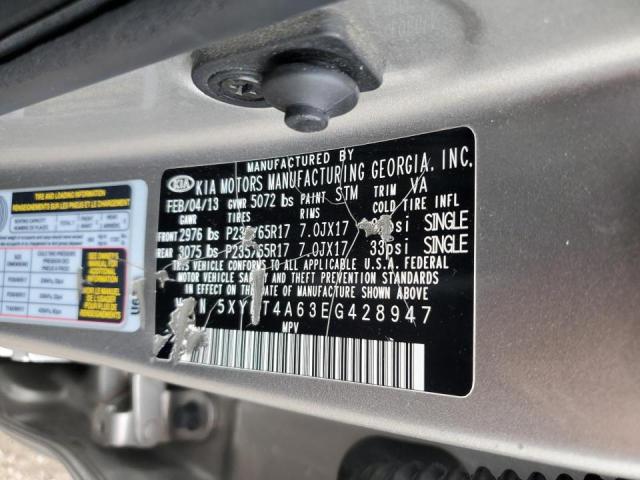 Photo 10 from auction – 2014 KIA SORENTO LX with VIN 5XYKT4A63EG428947