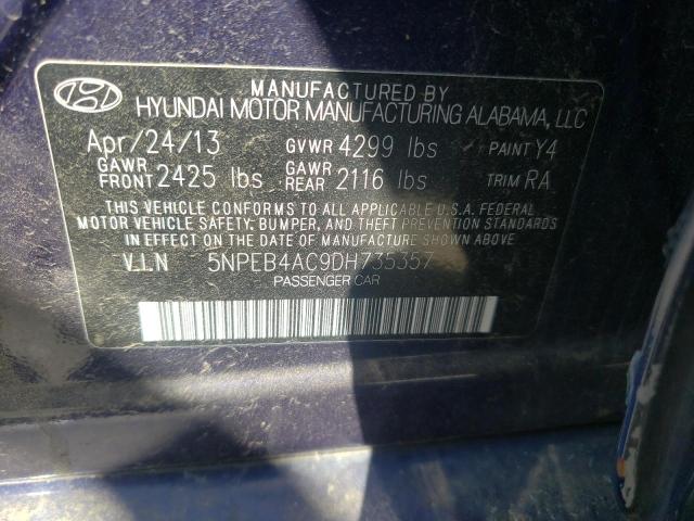 Photo 10 from auction – 2013 HYUNDAI SONATA GLS with VIN 5NPEB4AC9DH735357