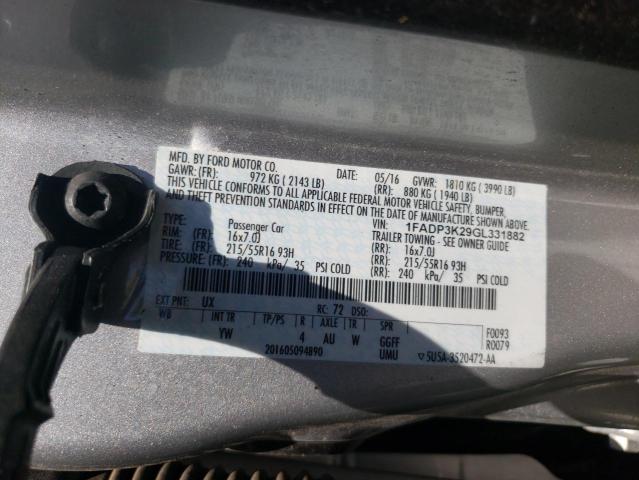 Photo 10 from auction – 2016 FORD FOCUS SE with VIN 1FADP3K29GL331882