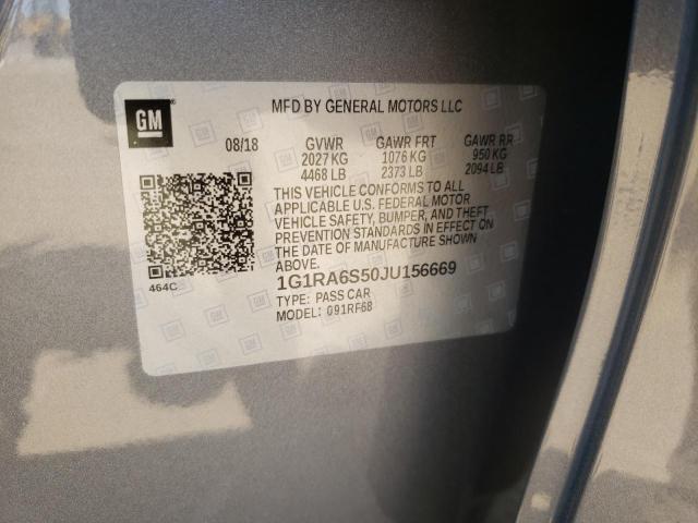 Photo 10 from auction – 2018 CHEVROLET VOLT LT with VIN 1G1RA6S50JU156669