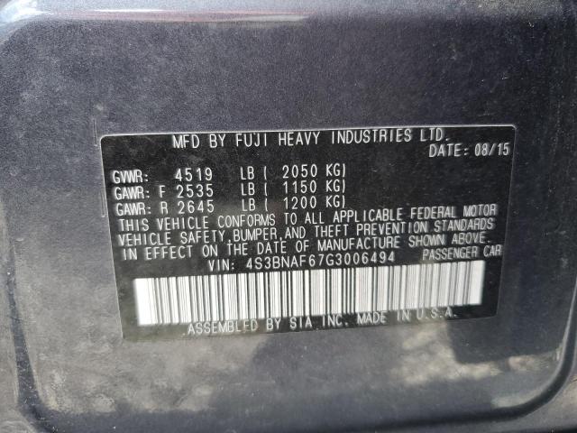 Photo 10 from auction – 2016 SUBARU LEGACY 2.5 with VIN 4S3BNAF67G3006494