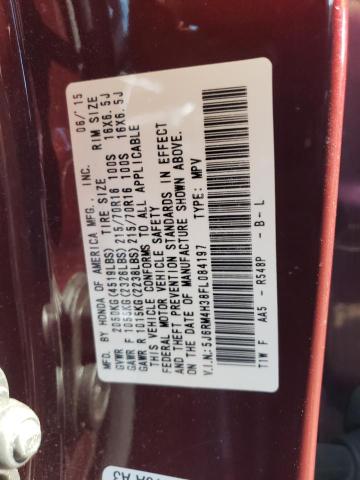 Photo 10 from auction – 2015 HONDA CR-V LX with VIN 5J6RM4H38FL084197