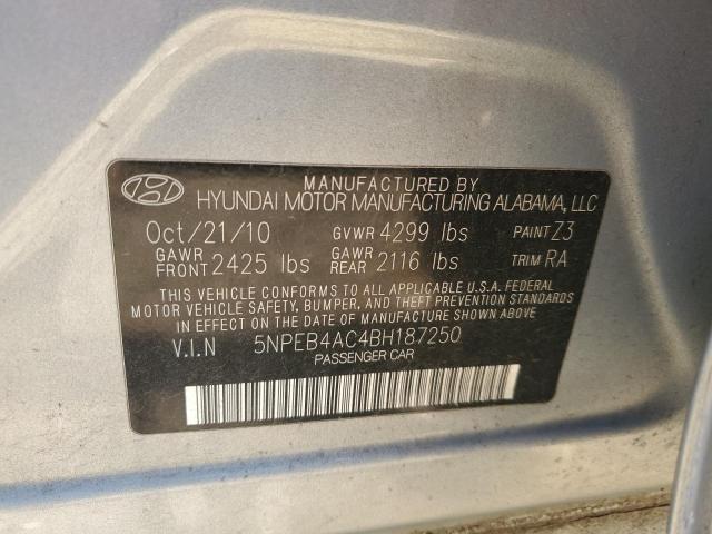 Photo 10 from auction – 2011 HYUNDAI SONATA GLS with VIN 5NPEB4AC4BH187250
