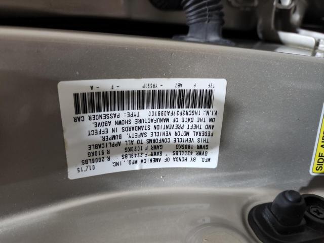 Photo 10 from auction – 2015 HONDA ACCORD LX with VIN 1HGCR2F37FA099100