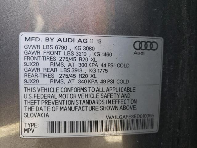 Photo 10 from auction – 2014 AUDI Q7 PREMIUM with VIN WA1LGAFE3ED010095