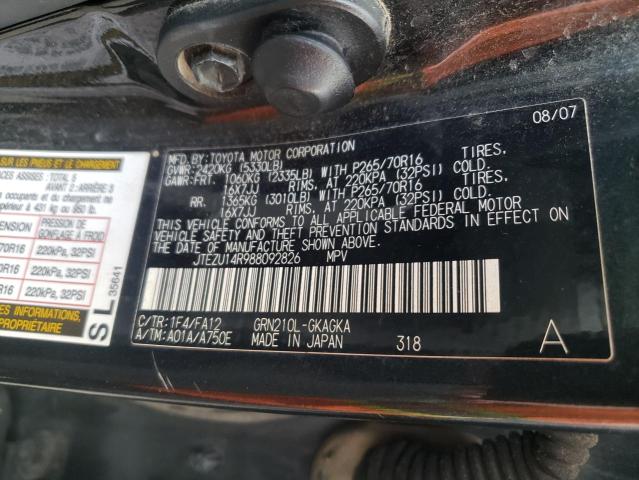 Zdjęcie 10 z aukcji – 2008 TOYOTA 4RUNNER SR z VIN JTEZU14R988092826
