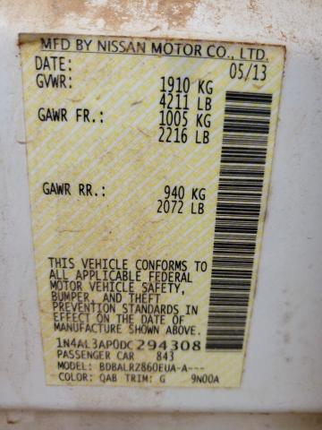 Photo 10 from auction – 2013 NISSAN ALTIMA 2.5 with VIN 1N4AL3AP0DC294308