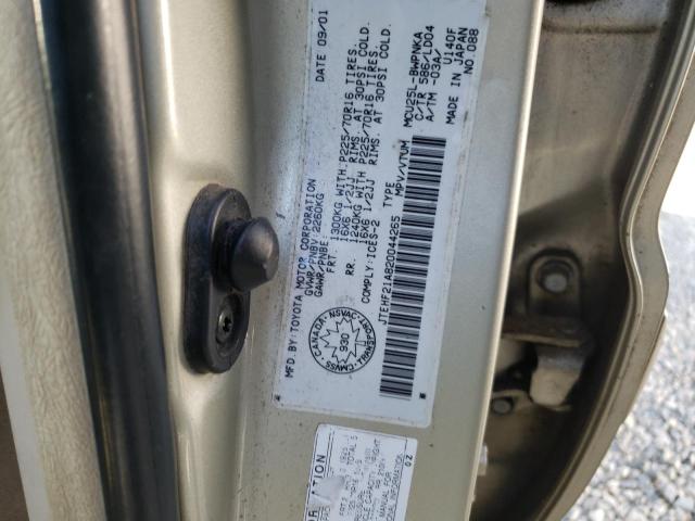 Photo 10 from auction – 2002 TOYOTA HIGHLANDER with VIN JTEHF21A820044265