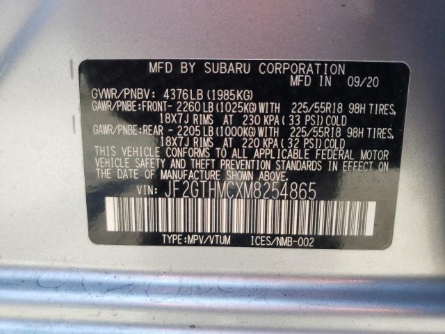 Photo 10 from auction – 2021 SUBARU CROSSTREK with VIN JF2GTHMCXM8254865