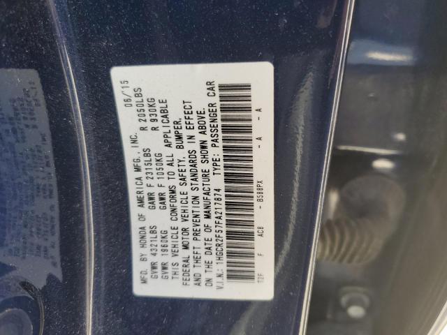 Photo 10 from auction – 2015 HONDA ACCORD SPO with VIN 1HGCR2F57FA217874