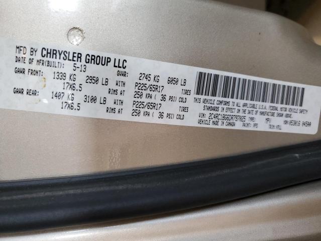 Photo 10 from auction – 2013 CHRYSLER TOWN & COU with VIN 2C4RC1BG6DR797025