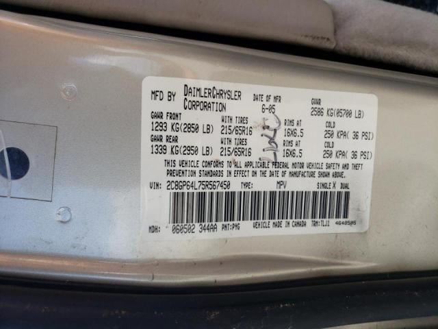 Photo 10 from auction – 2005 CHRYSLER TOWN & COU with VIN 2C8GP64L75R567450