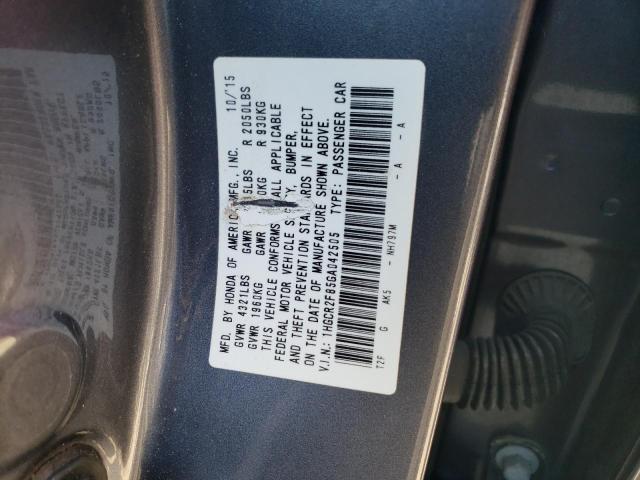 Photo 10 from auction – 2016 HONDA ACCORD with VIN 1HGCR2F85GA042505