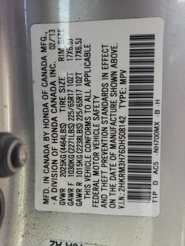 Photo 10 from auction – 2013 HONDA CR-V EXL with VIN 2HKRM3H76DH508142