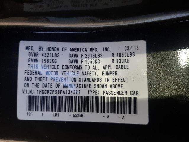 Photo 10 from auction – 2015 HONDA ACCORD SPO with VIN 1HGCR2F58FA134597