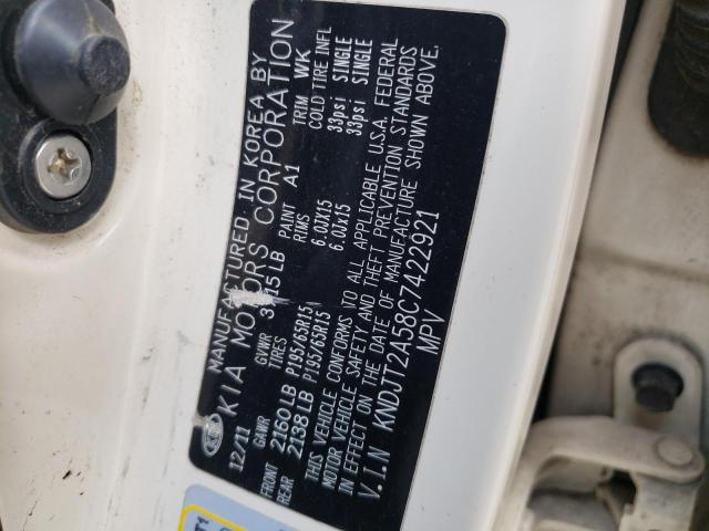 Photo 10 from auction – 2012 KIA SOUL with VIN KNDJT2A58C7422921