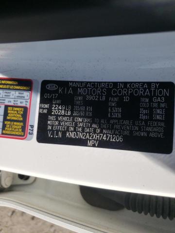 Photo 10 from auction – 2017 KIA SOUL with VIN KNDJN2A2XH7471206
