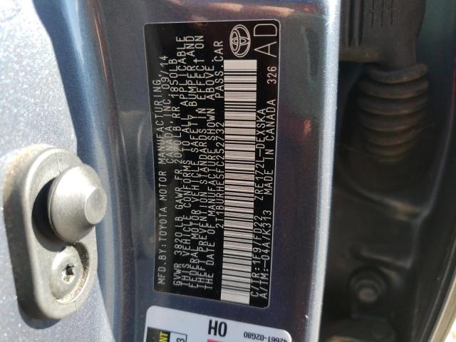 Photo 10 from auction – 2015 TOYOTA COROLLA L with VIN 2T1BURHE5FC252732