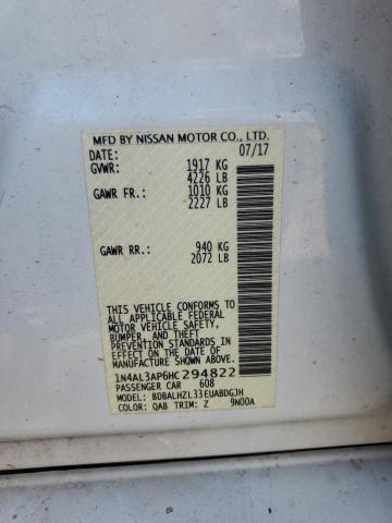 Photo 10 from auction – 2017 NISSAN ALTIMA 2.5 with VIN 1N4AL3AP6HC294822