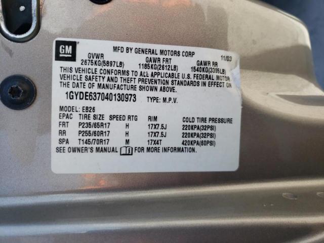 Photo 10 from auction – 2004 CADILLAC SRX with VIN 1GYDE637040130973