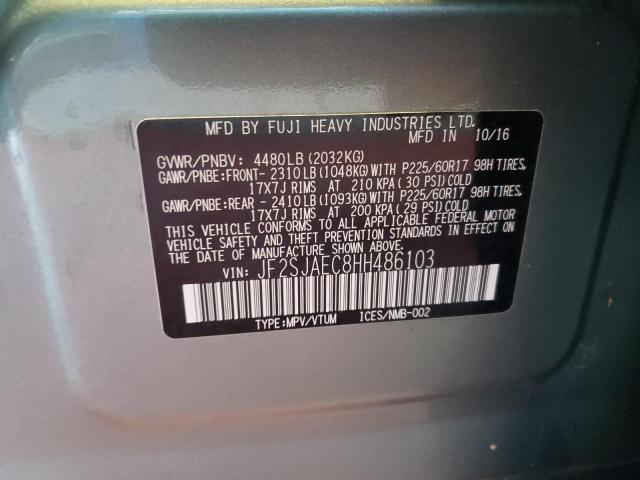 Photo 10 from auction – 2017 SUBARU FORESTER 2 with VIN JF2SJAEC8HH486103