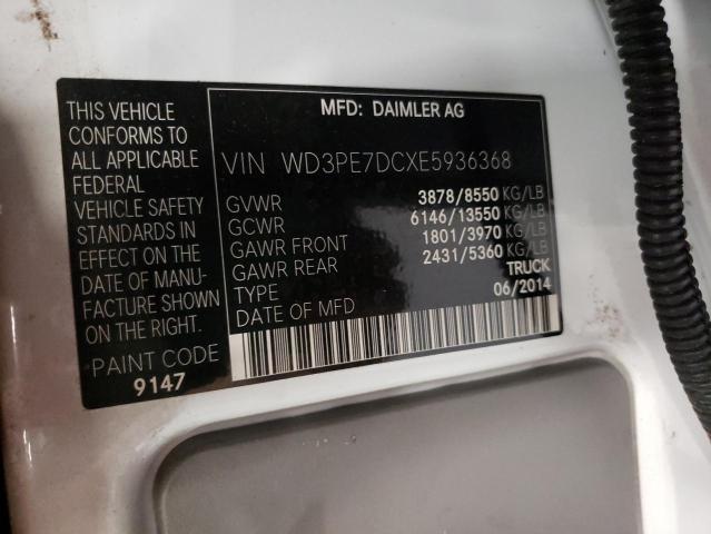 Photo 10 from auction – 2014 MERCEDES-BENZ SPRINTER 2 with VIN WD3PE7DCXE5936368