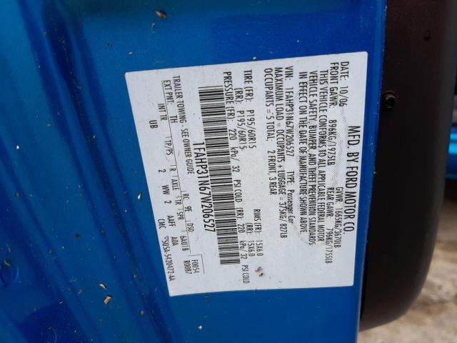 Foto 10 de la subasta – 2007 FORD FOCUS con VIN 1FAHP31N67W206527